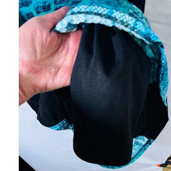 Frank Lyman Tourqoise Snake Print Sequins Gold Detail BodyCon Fitted Dress Sz 10 - Picture 11 of 13